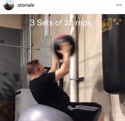 Lou Storiale medicine ball core work