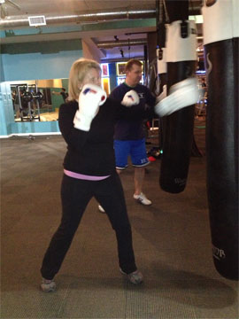 Boxing class training