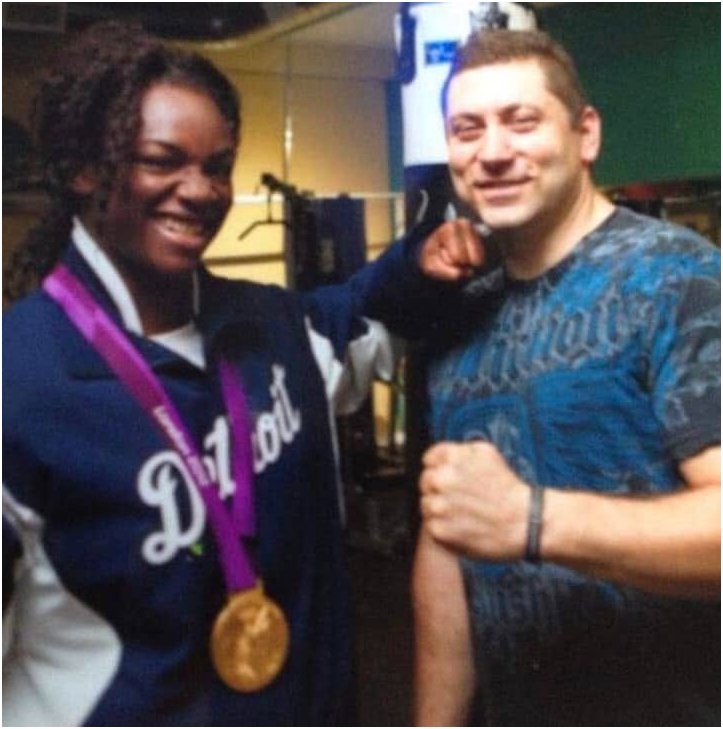 Lou Storiale with Olympic gold medalist Claressa Shields