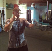 Lou Storiale on the speed bag